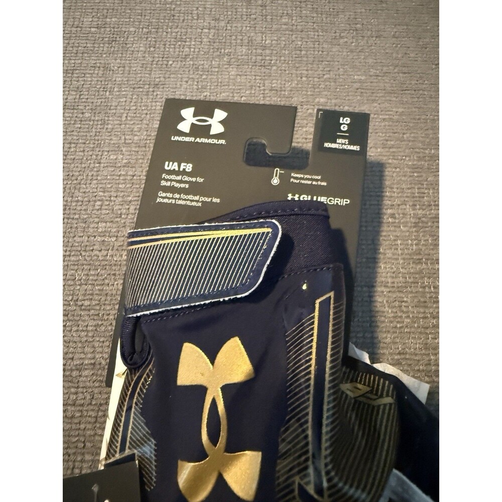 Under Armour UA F8 USA Limited Edition Football Gloves Men’s Large NWT Blue UA - Picture 3 of 7